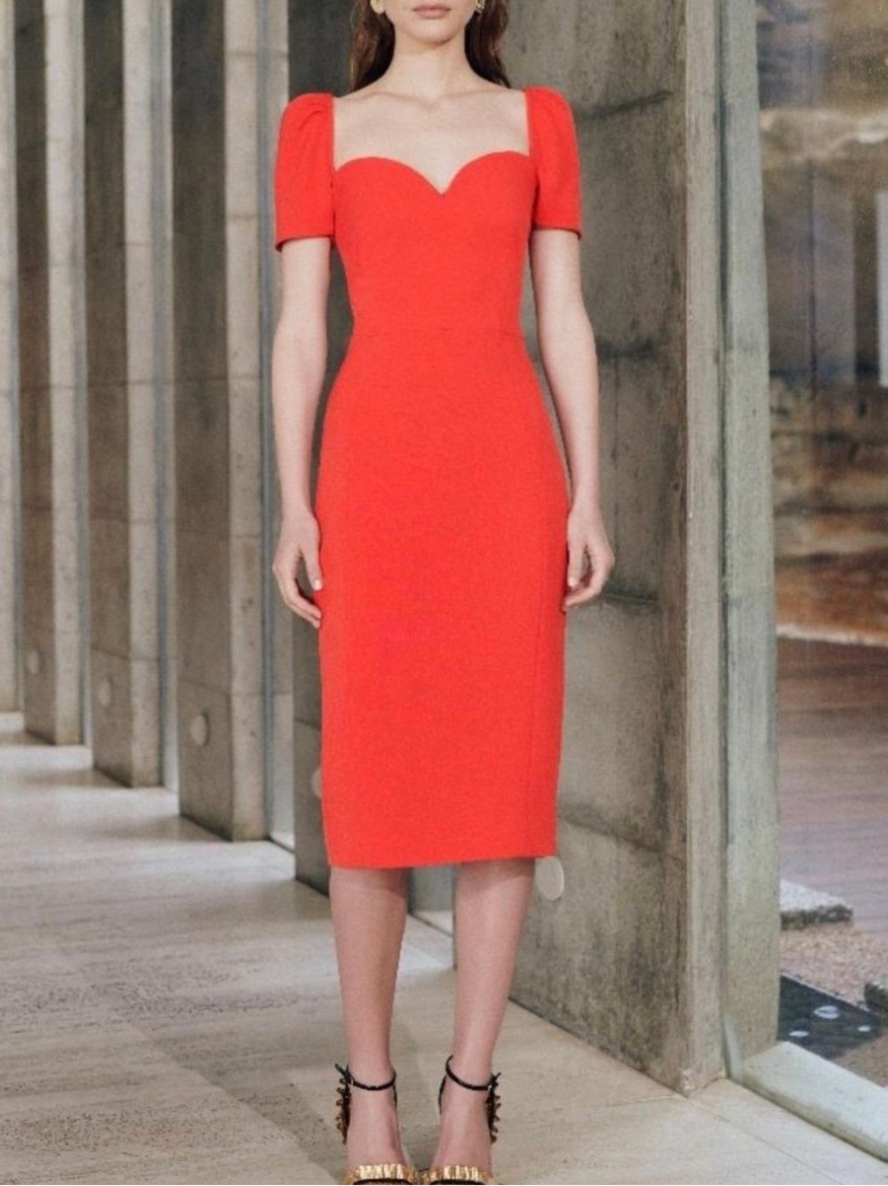 Rebecca Vallance L’Amour Red Midi Dress